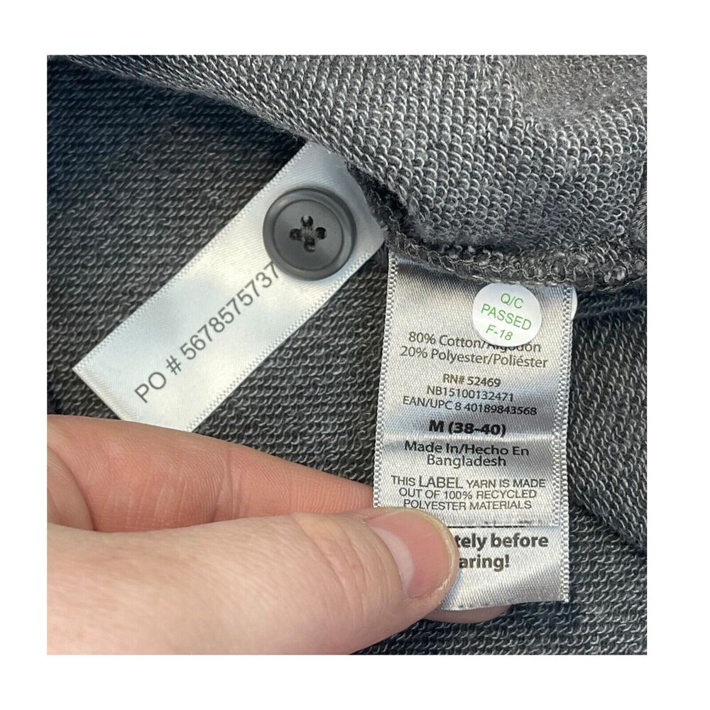 No Boundaries Polo Shirt Men's M (38-40) Charcoal Sky Oversized Fit Short Sleeve - Picture 7 of 9